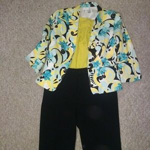 Multi Color Jacket - Teal/Yellow/Black/White